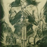 Conan, 1988, tužka na papíře, 39,5x25,5cmcm, soukromá sbírka