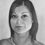 Portrét slečny Ivety, 2014, kresba tužkou a tuží na papíře, 30x20 cm, soukromá sbírka