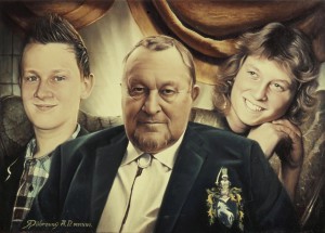 Rodinný portrét, olej na plátně, 50x70cm, soukromá sbírka